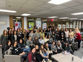 Jewish community members at L'Chaim Center event in Deerfield, North Shore Chicago