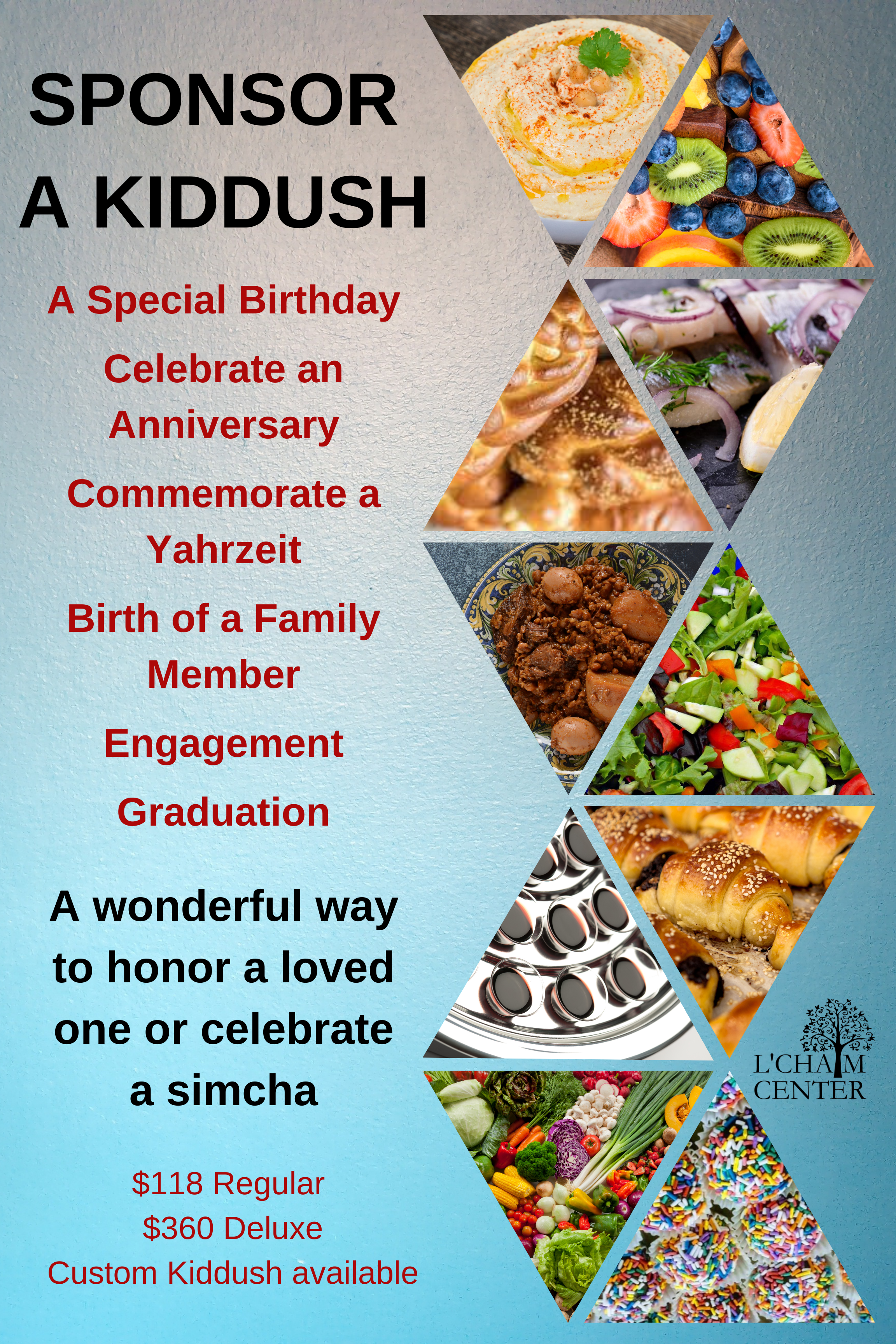 Sponsor a Kiddush: Deluxe Product
